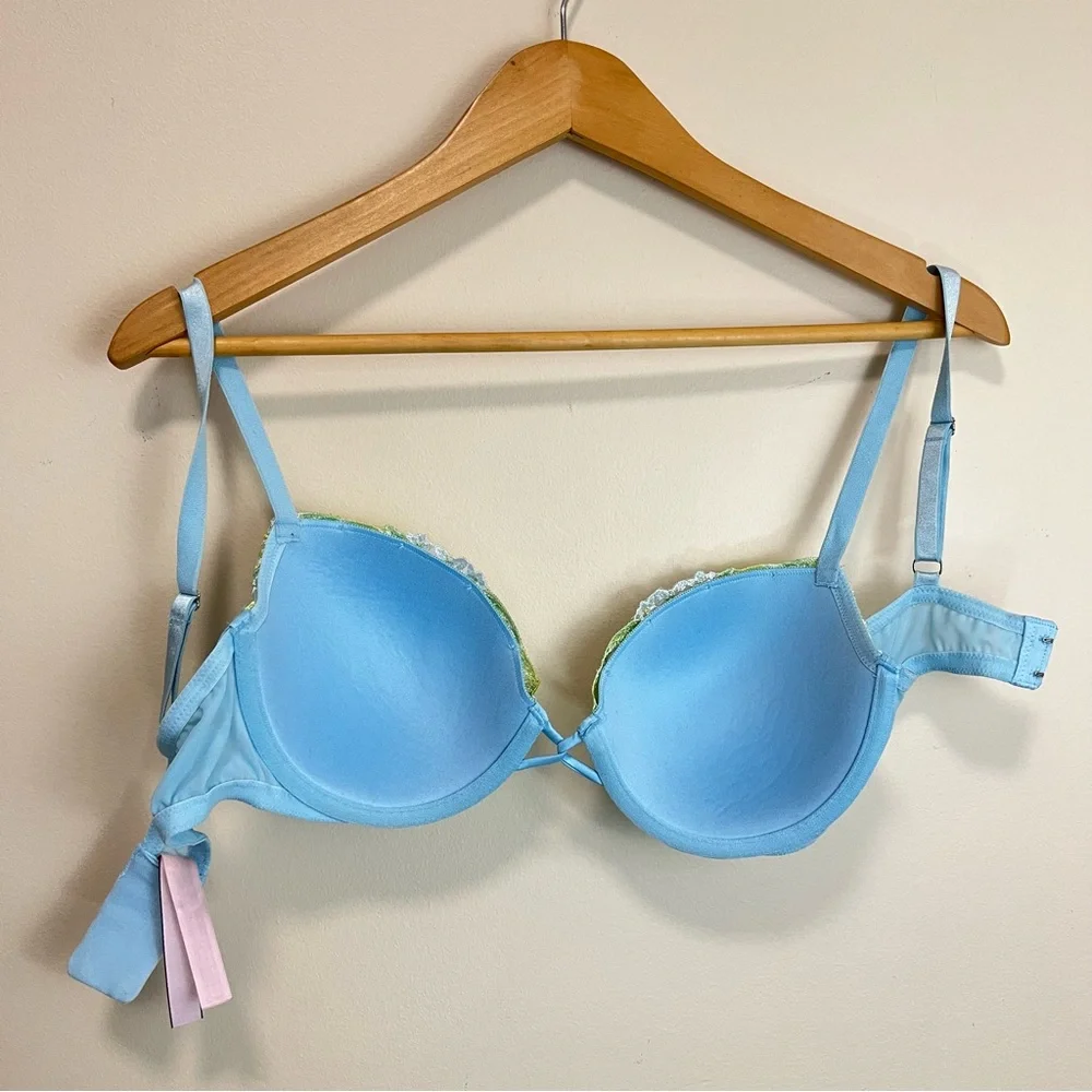 Victoria’s Secret Lightly Lined Lace Demi Bra - Lemon Embroidery - 34D - Picture 10 of 13